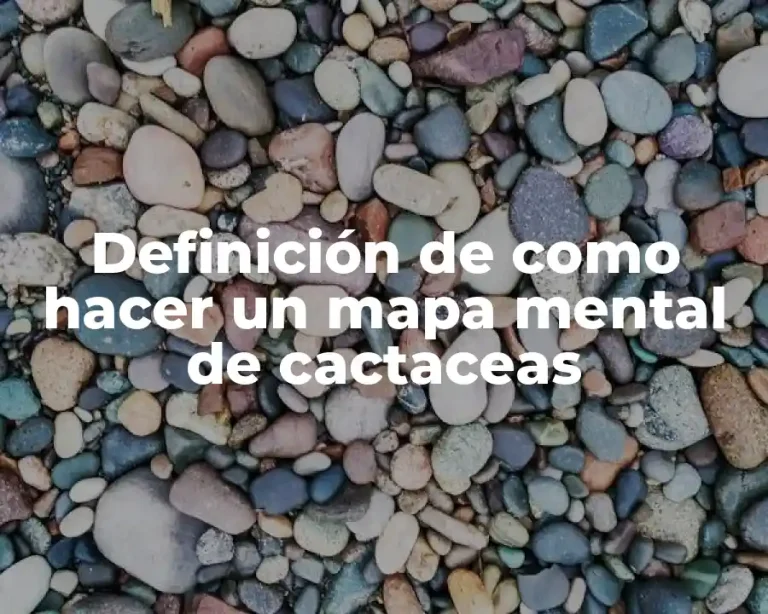 Definición de como hacer un mapa mental de cactaceas