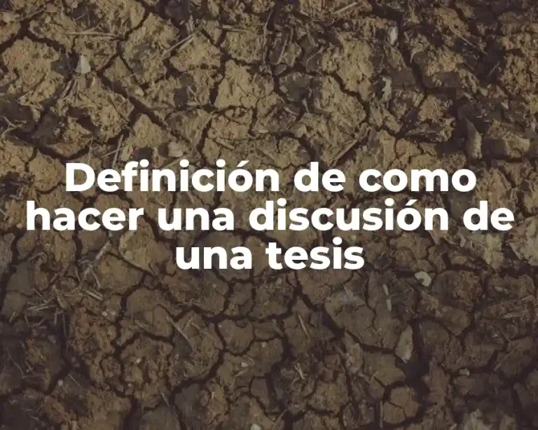 Definición de como hacer una discusión de una tesis