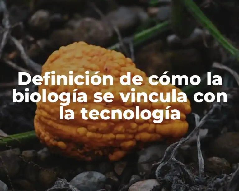 Definición de cómo la biología se vincula con la tecnología