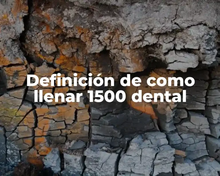 Definición de como llenar 1500 dental