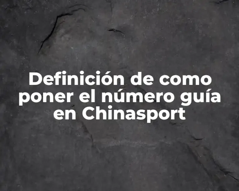 Definición de como poner el número guía en Chinasport