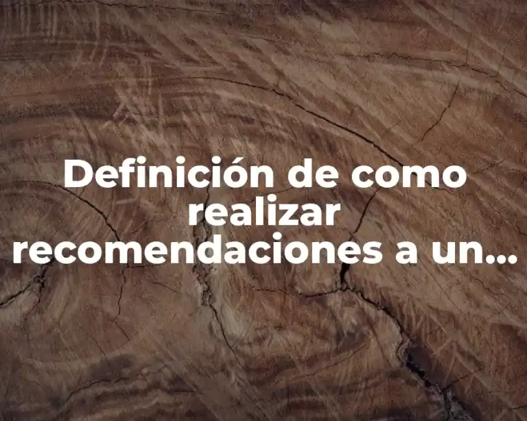 Definición de como realizar recomendaciones a un texto