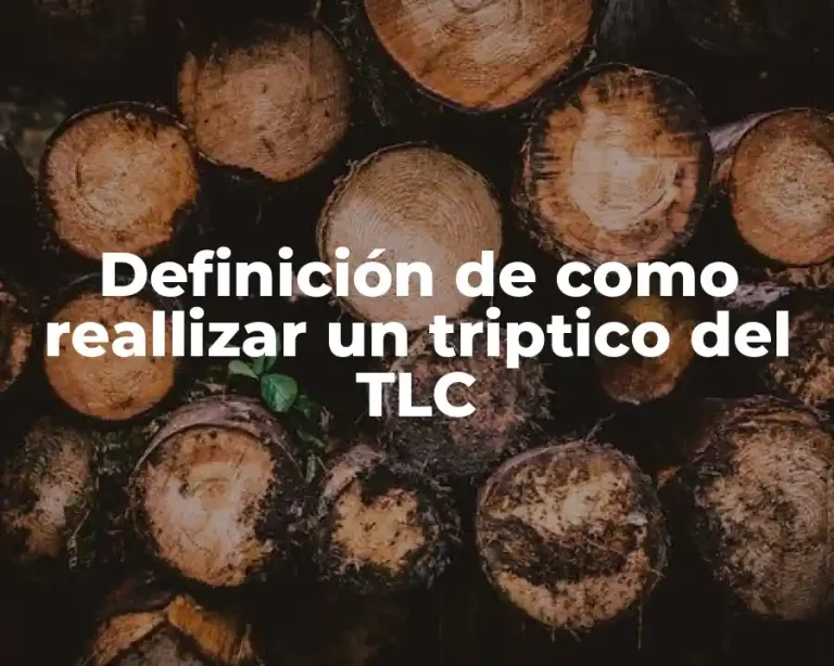 Definición de como reallizar un triptico del TLC