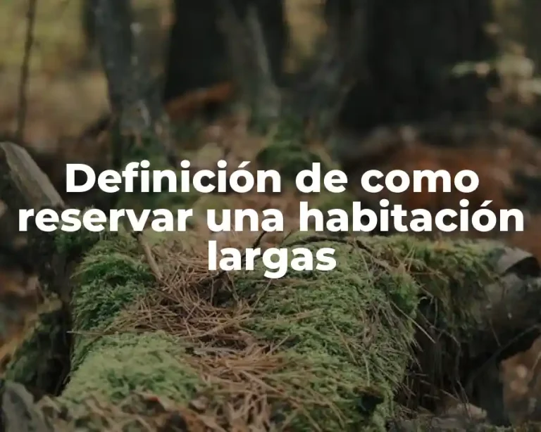 Definición de como reservar una habitación largas