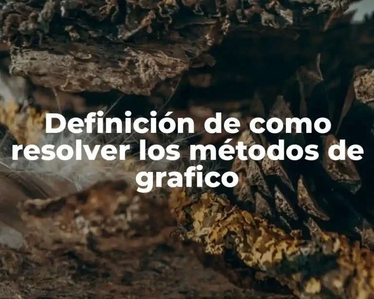 Definición de como resolver los métodos de grafico