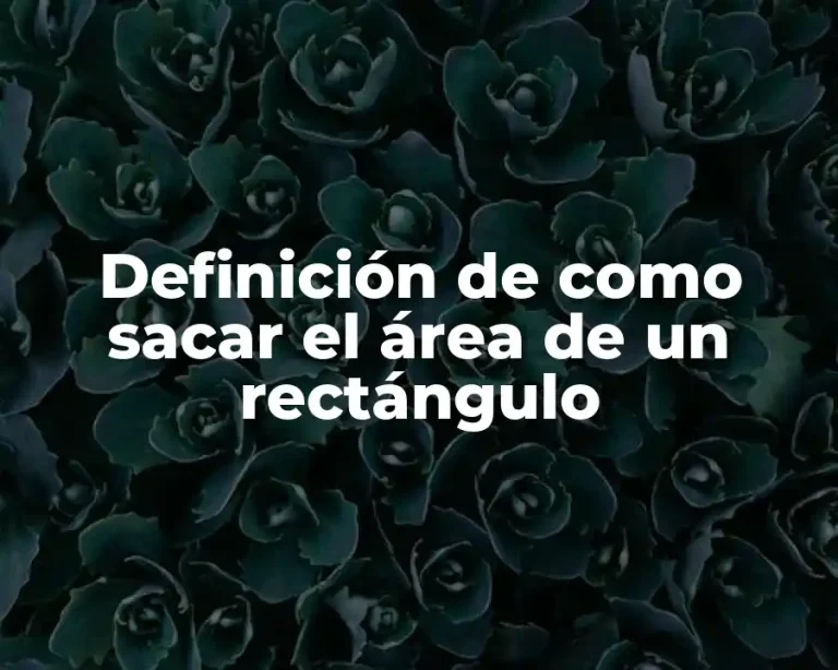 Definición de como sacar el área de un rectángulo