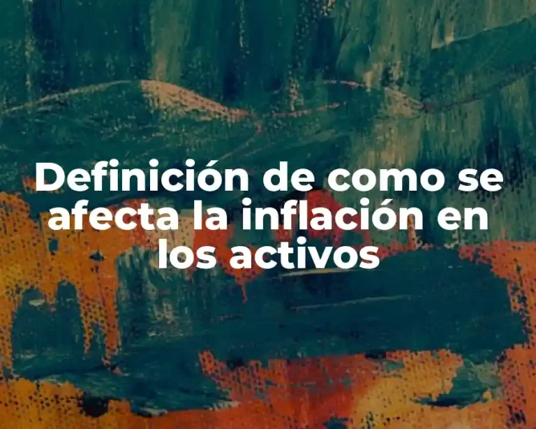 Definición de como se afecta la inflación en los activos