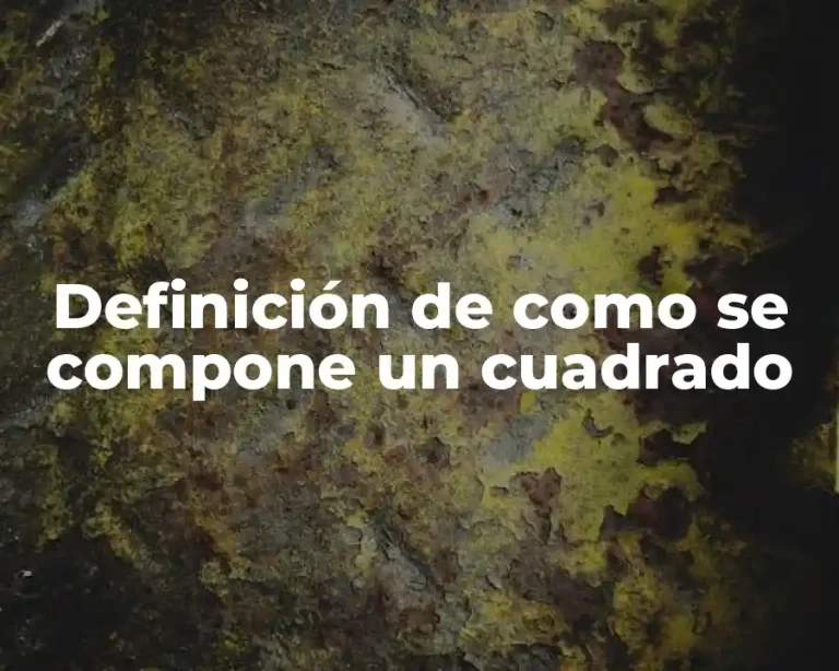 Definición de como se compone un cuadrado