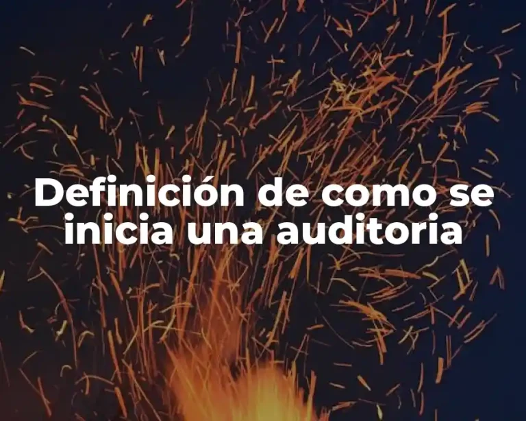 Definición de como se inicia una auditoria