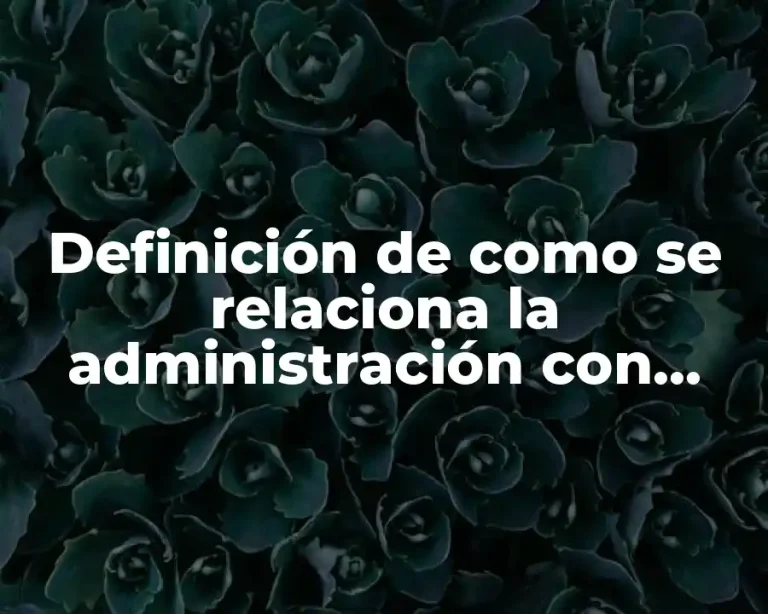 Definición de como se relaciona la administración con matemáticas