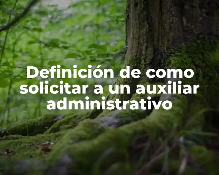 Definición de como solicitar a un auxiliar administrativo