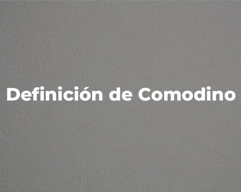 Definición de Comodino
