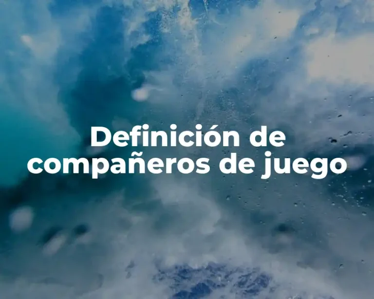 Definición de compañeros de juego