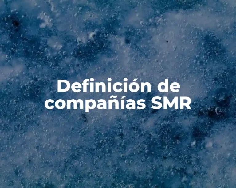 Definición de compañías SMR