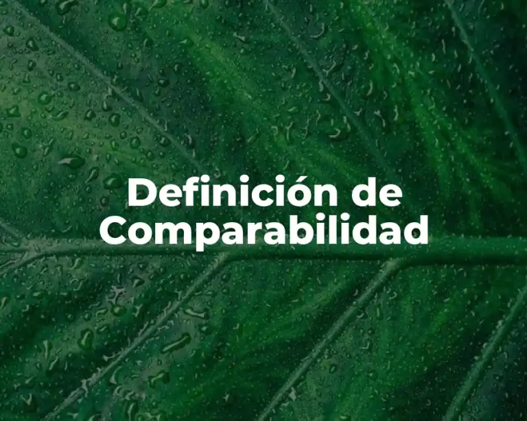 Definición de Comparabilidad