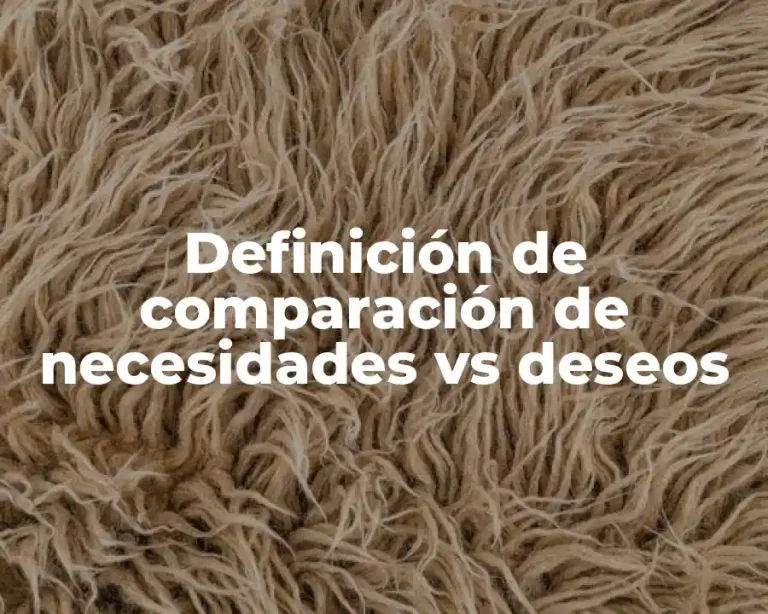 Definición de comparación de necesidades vs deseos