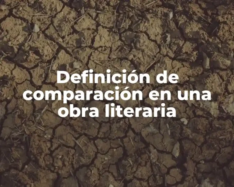 Definición de comparación en una obra literaria