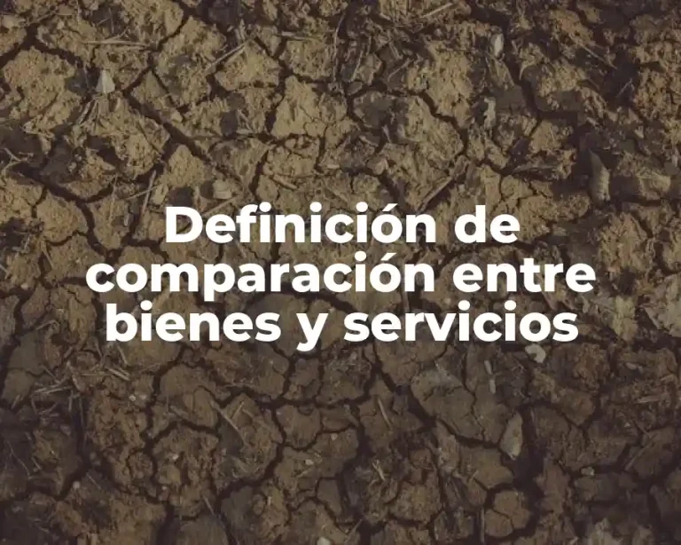 Definición de comparación entre bienes y servicios