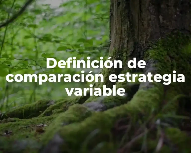 Definición de comparación estrategia variable