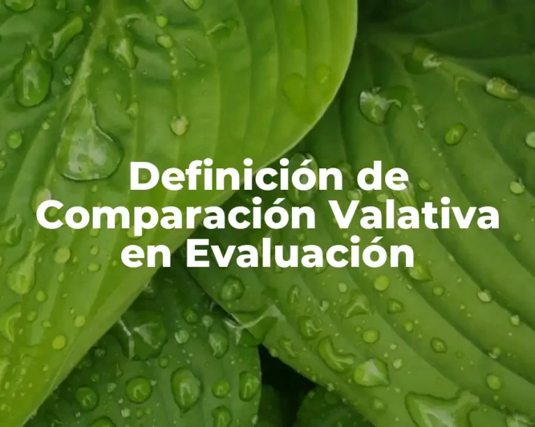 Definición de Comparación Valativa en Evaluación