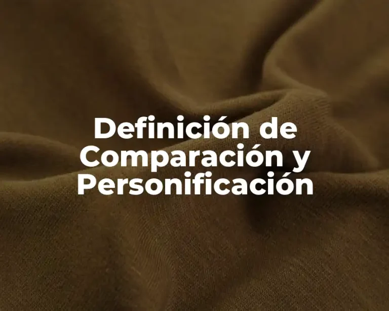 Definición de Comparación y Personificación
