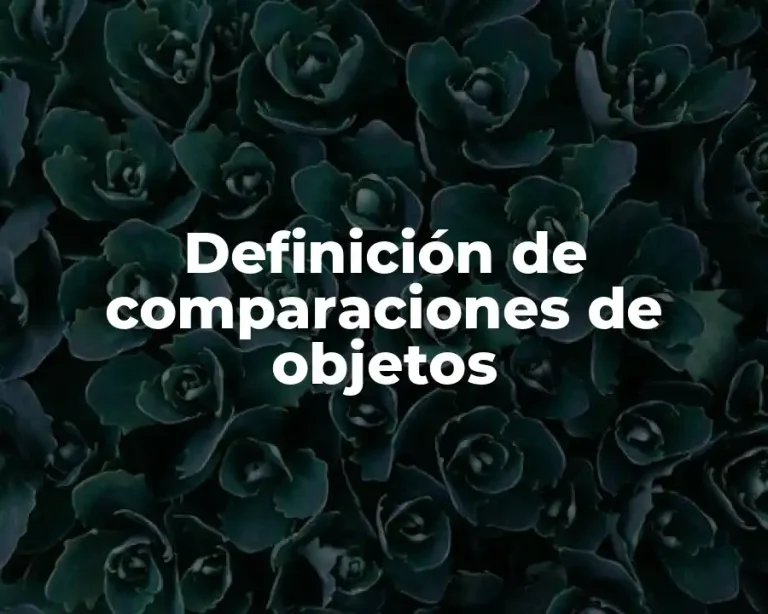 Definición de comparaciones de objetos
