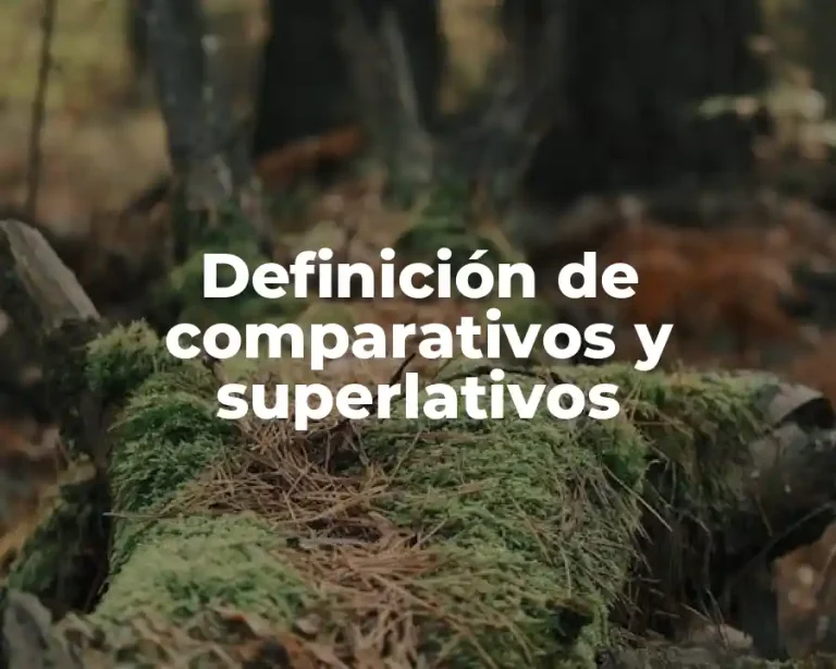 Definición de comparativos y superlativos