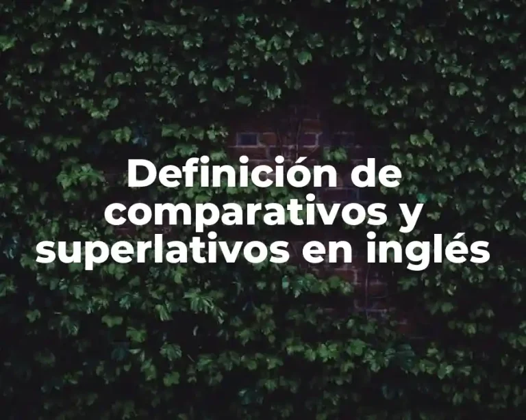 Definición de comparativos y superlativos en inglés