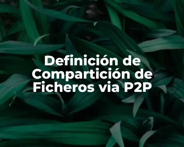 Definición de Compartición de Ficheros via P2P
