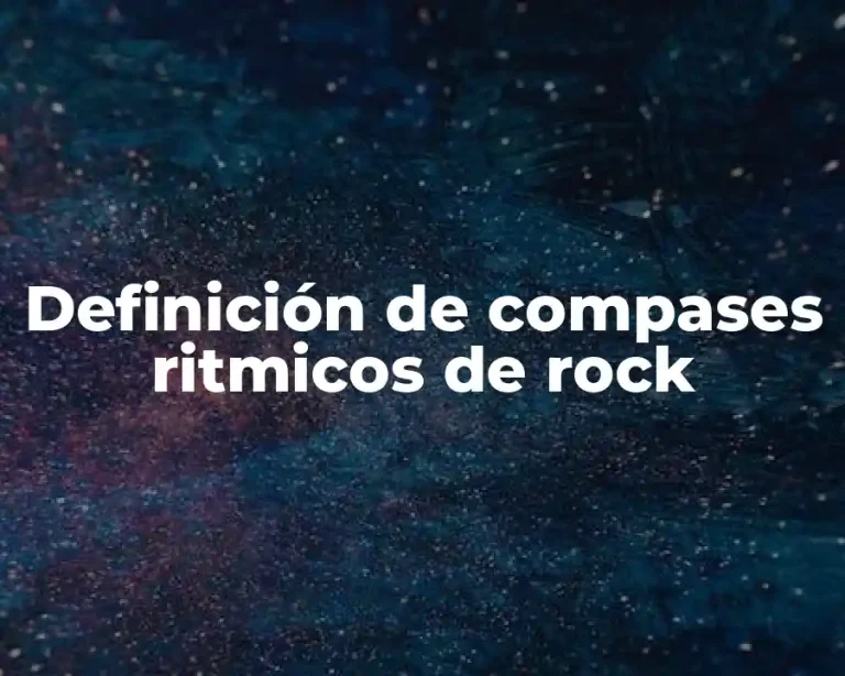 Definición de compases ritmicos de rock