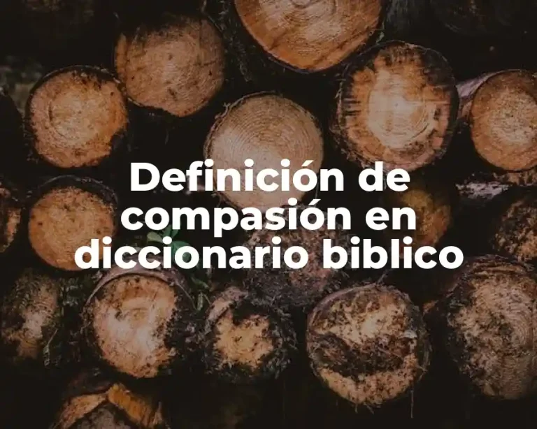 Definición de compasión en diccionario biblico