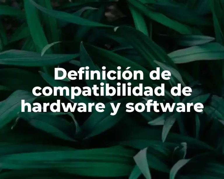 Definición de compatibilidad de hardware y software