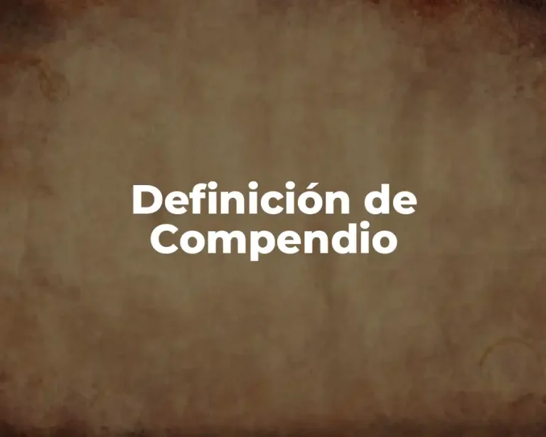 Definición de Compendio