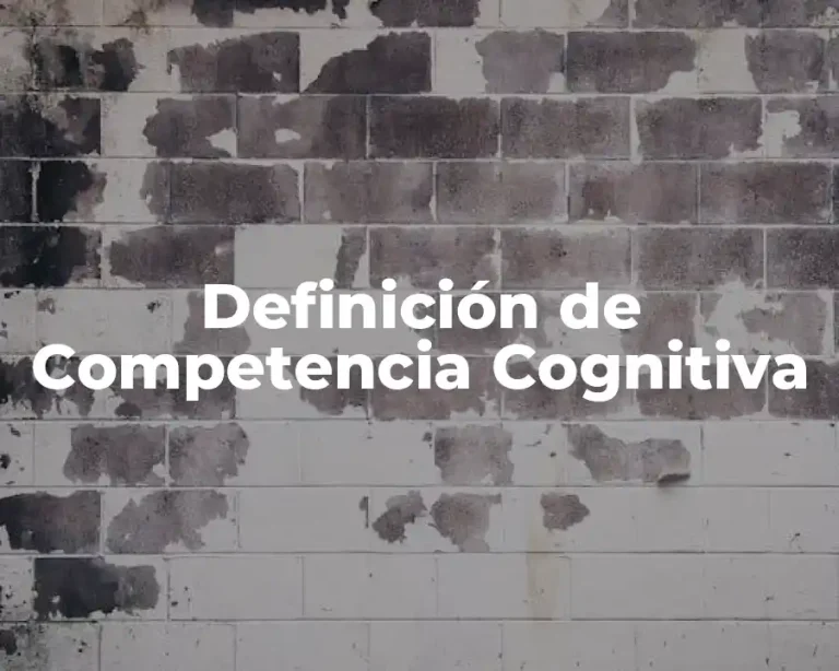 Definición de Competencia Cognitiva