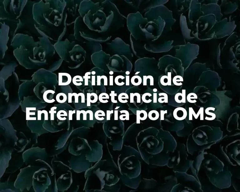 Definición de Competencia de Enfermería por OMS
