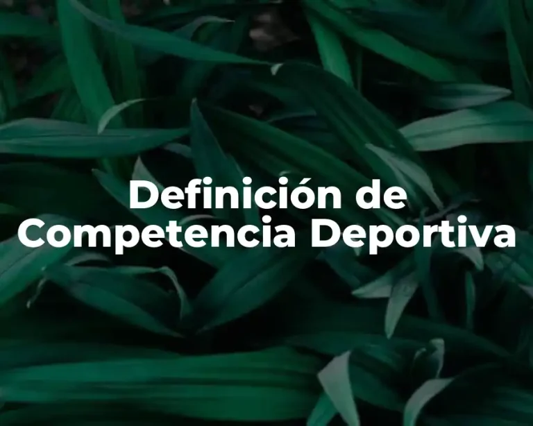 Definición de Competencia Deportiva