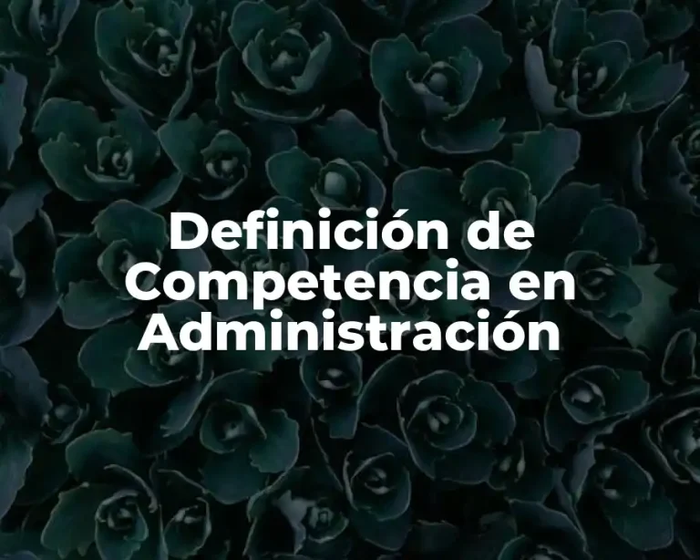 Definición de Competencia en Administración