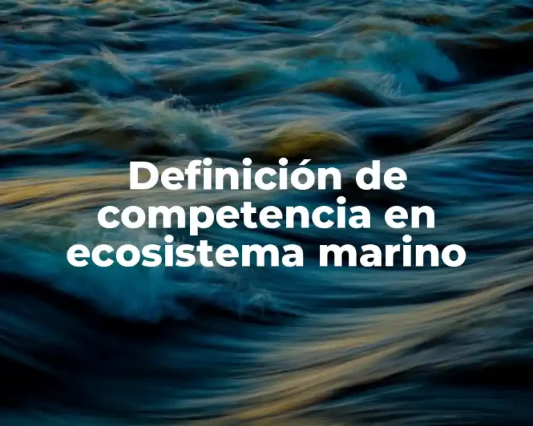 Definición de competencia en ecosistema marino