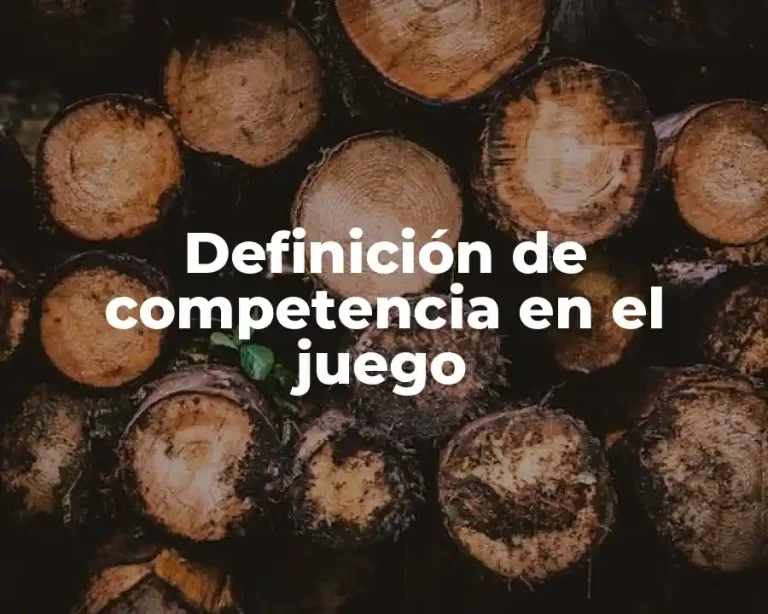Definición de competencia en el juego
