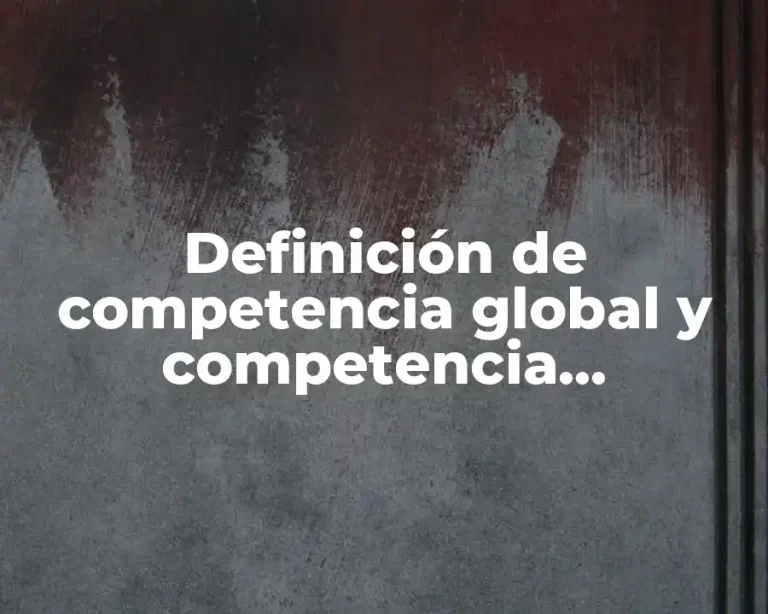 Definición de competencia global y competencia multinacional