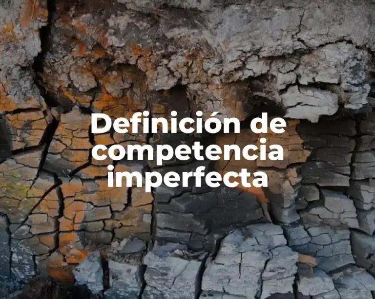 Definición de competencia imperfecta