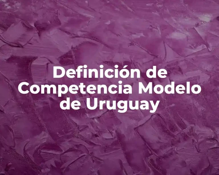 Definición de Competencia Modelo de Uruguay