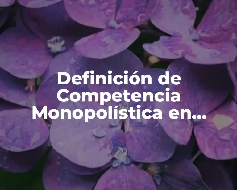 Definición de Competencia Monopolística en Microeconomía