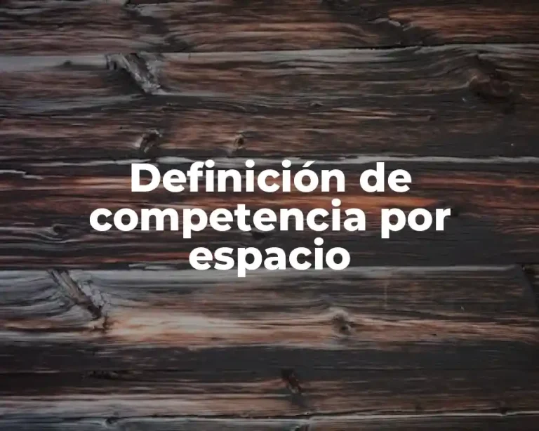 Definición de competencia por espacio