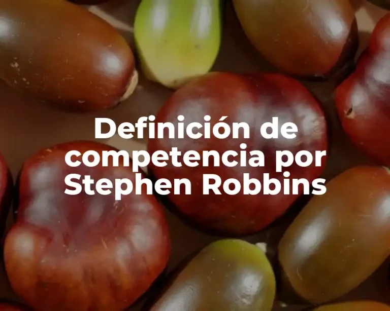 Definición de competencia por Stephen Robbins
