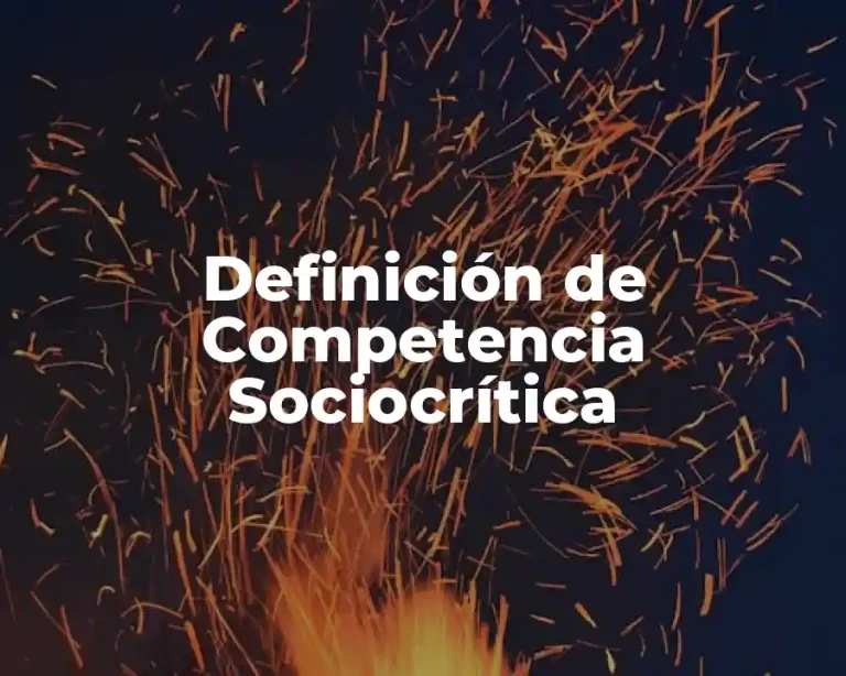 Definición de Competencia Sociocrítica