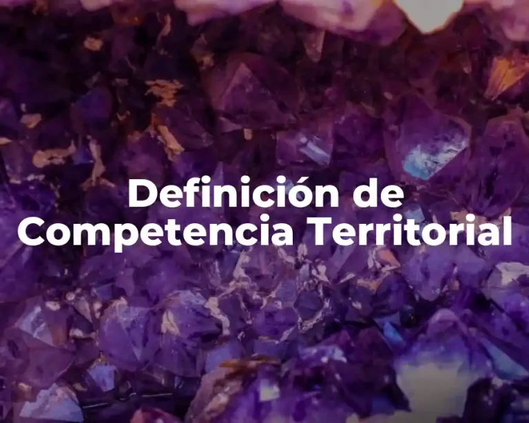 Definición de Competencia Territorial