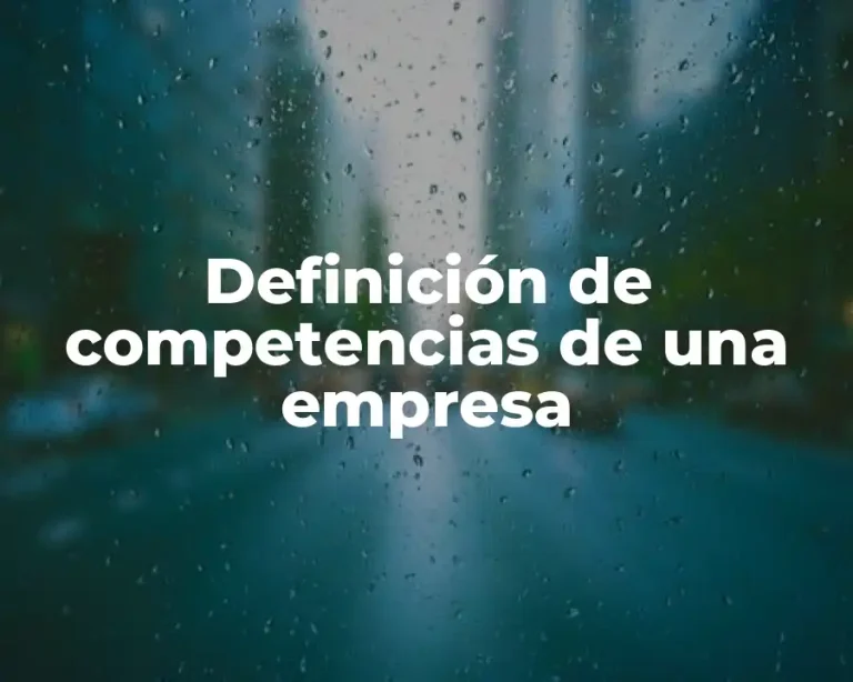 Definición de competencias de una empresa