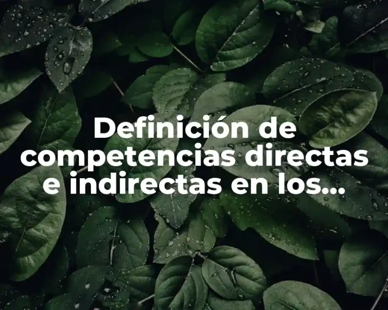 Definición de competencias directas e indirectas en los energizantes