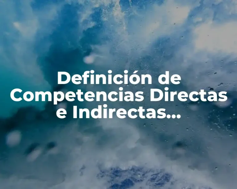 Definición de Competencias Directas e Indirectas Gastronómicas